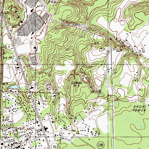 Topographic Map of Johnsville Country Club Lake, SC