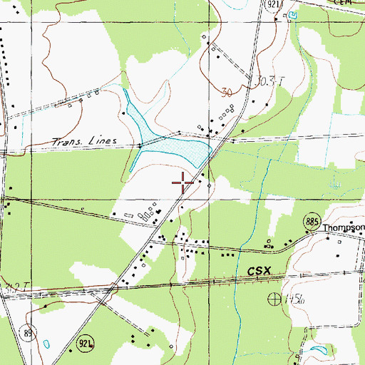 Topographic Map of Canal Industries Pond Dam D-3561, SC