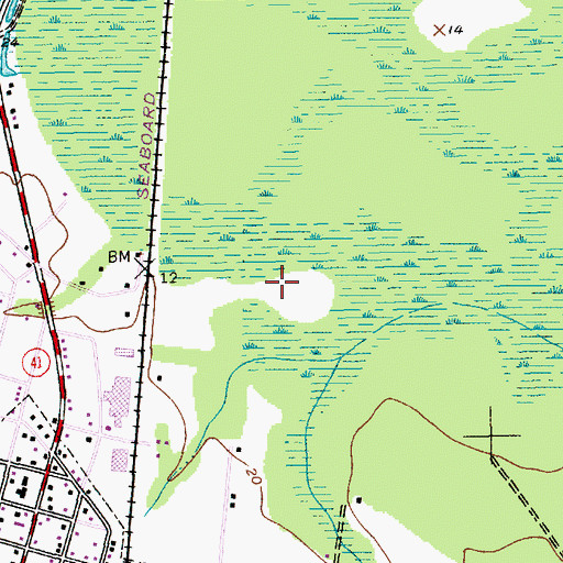 Topographic Map of Andrews Sewage Pond Dam D-3594, SC