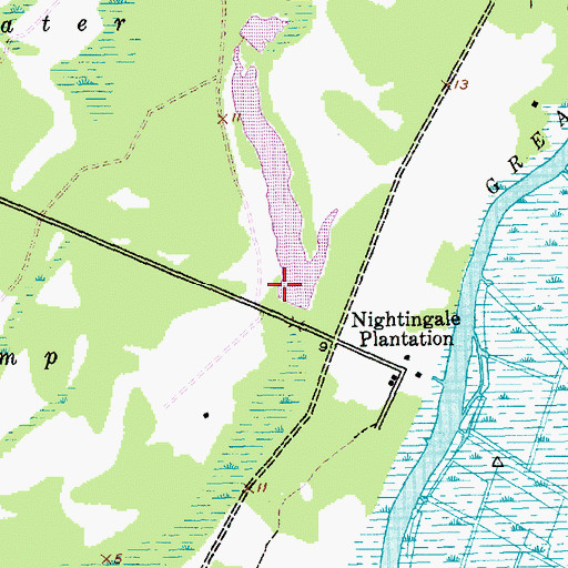 Topographic Map of Nightingale Pond Dam D-3592, SC