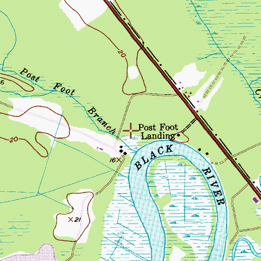 Topographic Map of Black River House One Pond Dam D-3591, SC