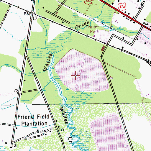 Topographic Map of Georgetown Sewage Two Pond Dam D-3589, SC