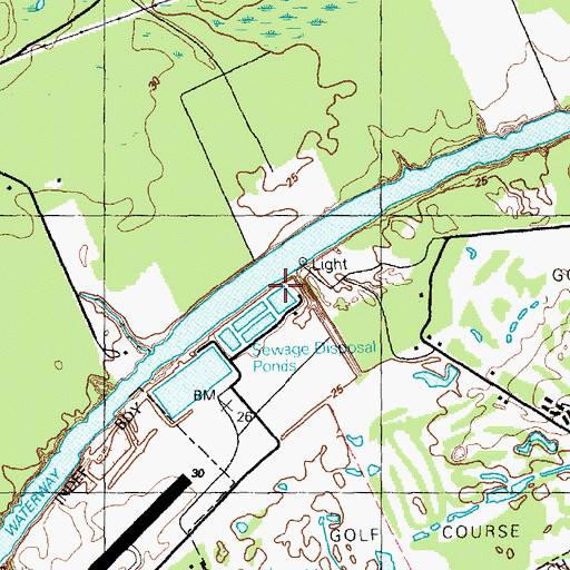 Topographic Map of Airport Lagoon Dam D-3636, SC