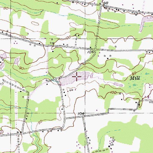 Topographic Map of Graham Mill Pond, SC