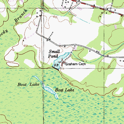 Topographic Map of Graham Pond Dam D-3613, SC