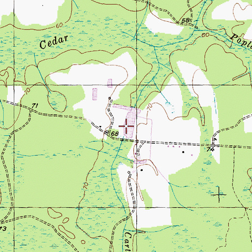 Topographic Map of Clemons Pond Dam D-3611, SC