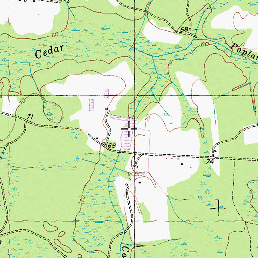Topographic Map of Clemons Pond, SC