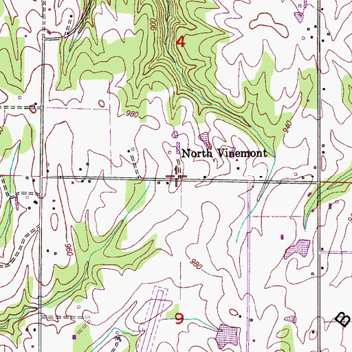 Topographic Map of North Vinemont, AL