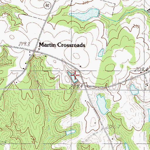 Topographic Map of South Carolina Noname 30024 D-3013 Dam, SC