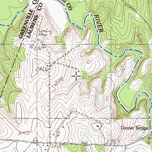 Topographic Map of Bob Jones Farm Pond, SC