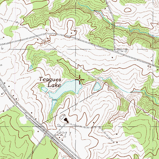 Topographic Map of Teague Lake Dam D-2968, SC