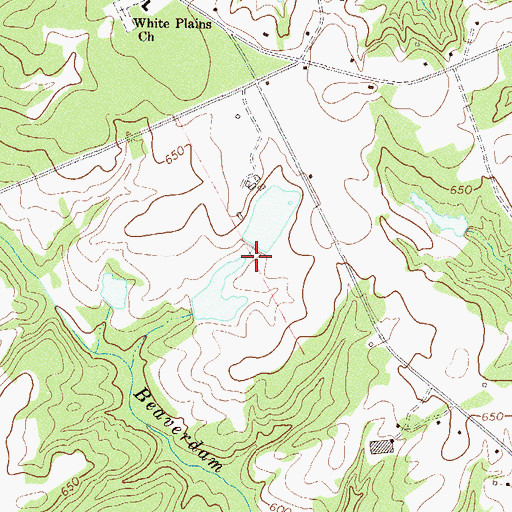 Topographic Map of Dennon Jones Upper Pond Dam D-2975, SC