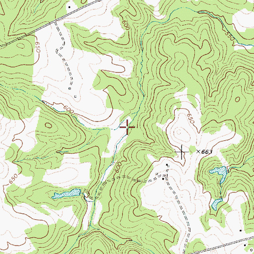 Topographic Map of Beaverdam Warrior WCD Dam 33 D-2982, SC