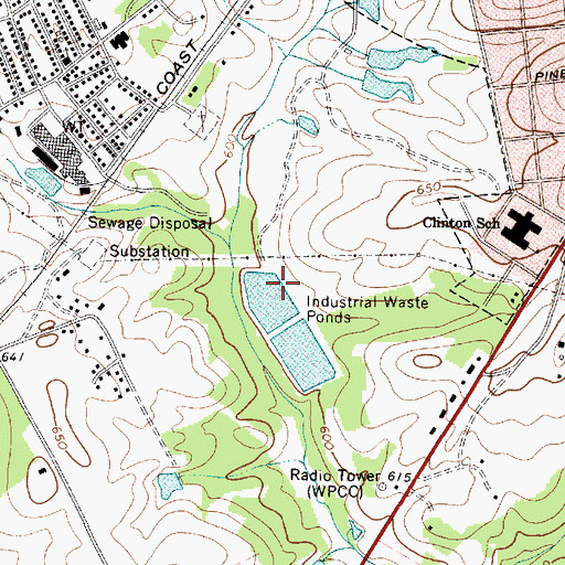 Topographic Map of Clinton Thornwell Pond One Dam D-2990, SC