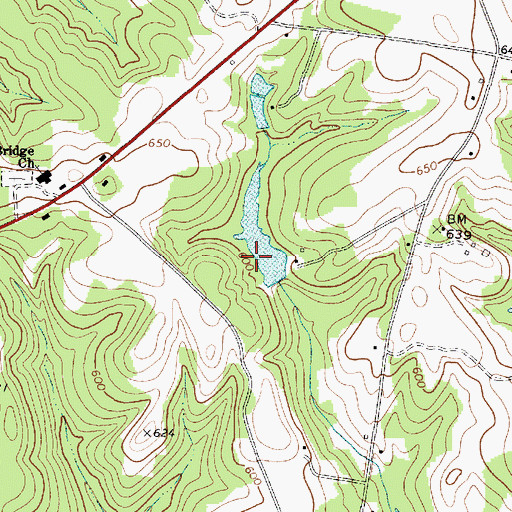 Topographic Map of Davis Pond Dam D-2992, SC