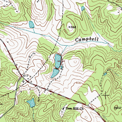 Topographic Map of Hollingsworth Pond Dam D-2995, SC