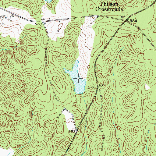 Topographic Map of Cecils Incorporated Pond, SC