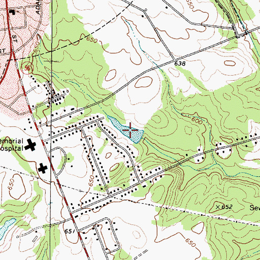 Topographic Map of Sarah Copeland Pond Dam D-2998, SC