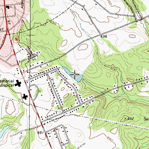 Topographic Map of Sarah Copeland Pond, SC