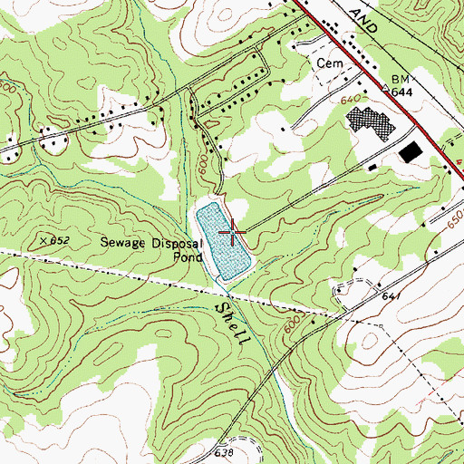 Topographic Map of Clinton Industrial Park Dam D-3000, SC