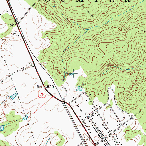 Topographic Map of Heath Copeland Pond, SC