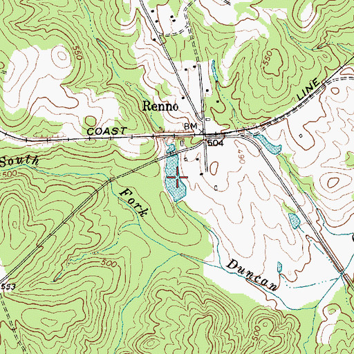 Topographic Map of Copeland Pond, SC
