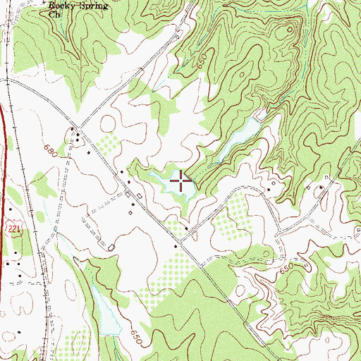 Topographic Map of Virginia Coleman Pond, SC
