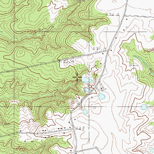 Topographic Map of Abbott Pond Dam D-3017, SC