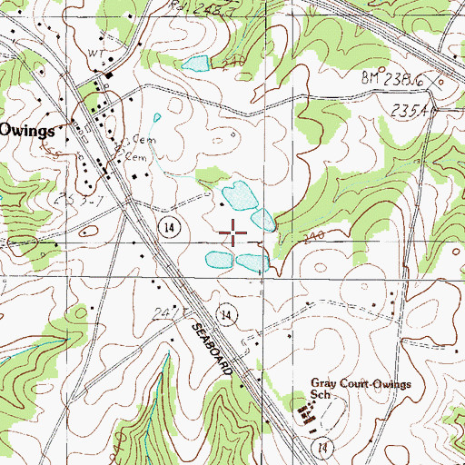 Topographic Map of Coopers Large Pond Dam D-3020, SC