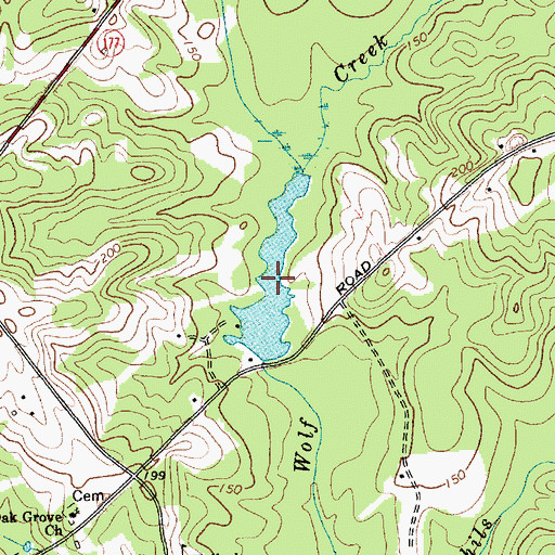 Topographic Map of McMeekin Pond, SC
