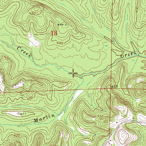 Topographic Map of Norton Creek, AL