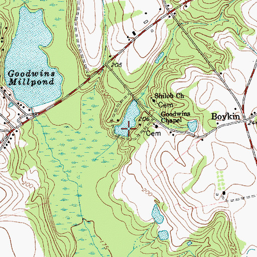 Topographic Map of Rivers Pond Dam D-3438, SC