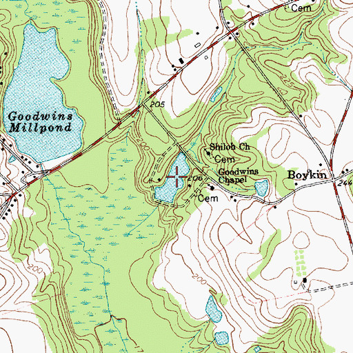 Topographic Map of Rivers Pond, SC