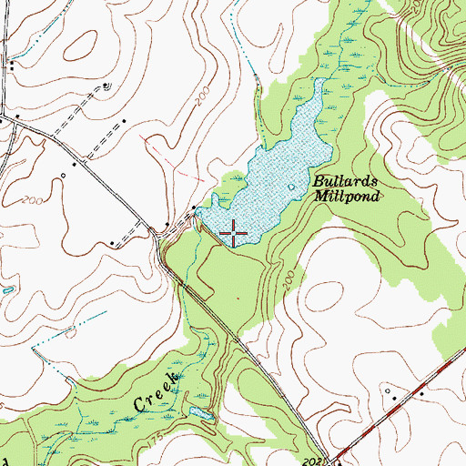 Topographic Map of Ballard Pond Dam D-3442, SC