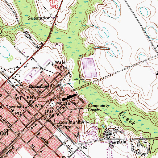 Topographic Map of McCall Pond Dam D-3448, SC