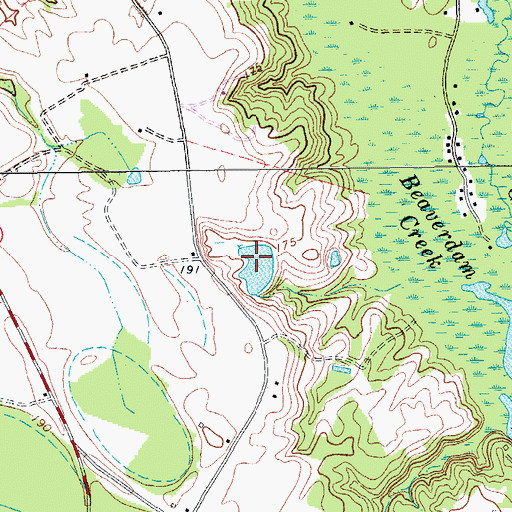 Topographic Map of Bel Acres Pond Dam D-3451, SC