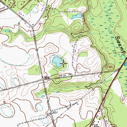 Topographic Map of Delta Pond Dam D-3462, SC