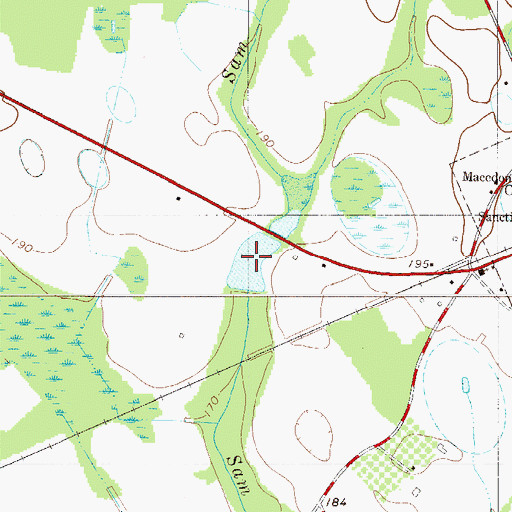 Topographic Map of Copes Pond, SC