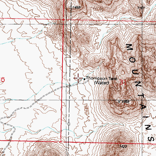Topographic Map of Thompson Tank, AZ