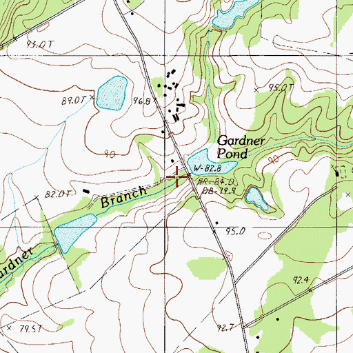 Topographic Map of Shulls Pond Dam D-3685, SC