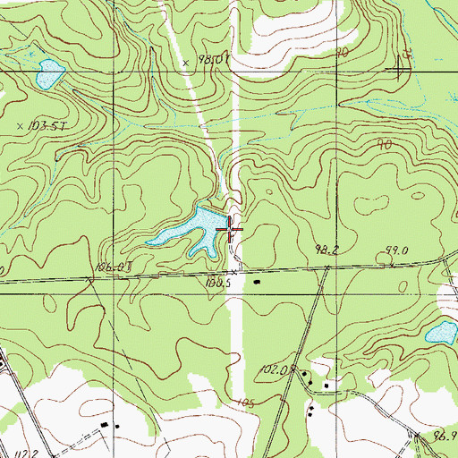 Topographic Map of Ingletts Pond Dam D-3686, SC
