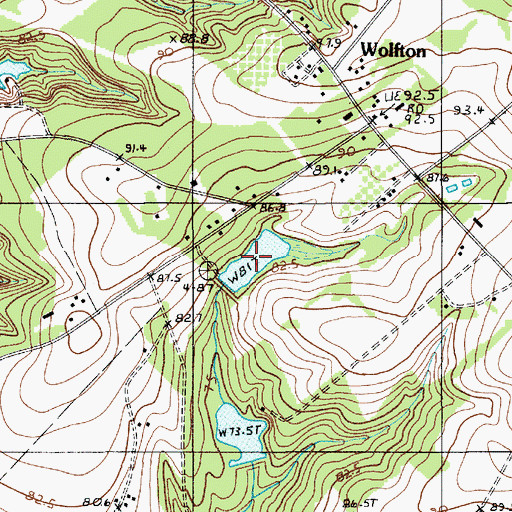 Topographic Map of Sam Fogles Pond Dam D-3694, SC