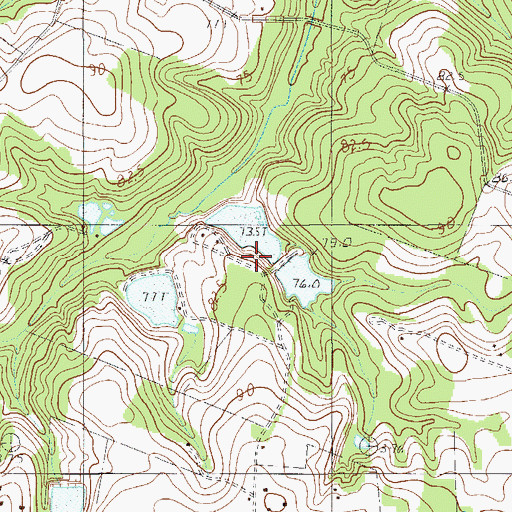 Topographic Map of Mounts Pond Dam D-3708, SC