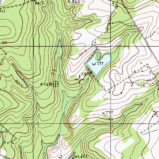 Topographic Map of Fraters Pond Dam D-3713, SC