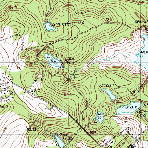Topographic Map of Smoaks Pond Dam D-3714, SC