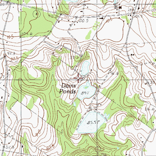 Topographic Map of Irene Davis Pond Dam D-3733, SC