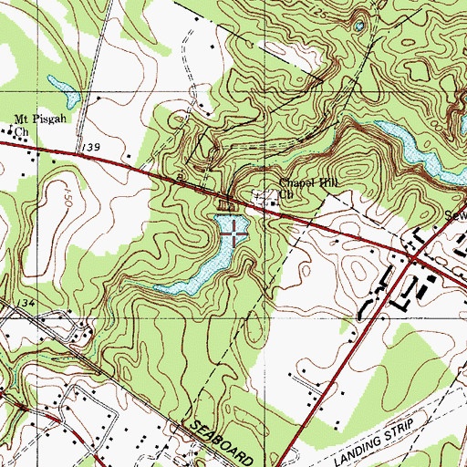 Topographic Map of Santee Shores Pond Dam D-3746, SC