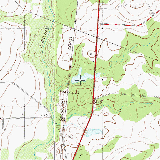 Topographic Map of Williams Pond Dam D-3749, SC
