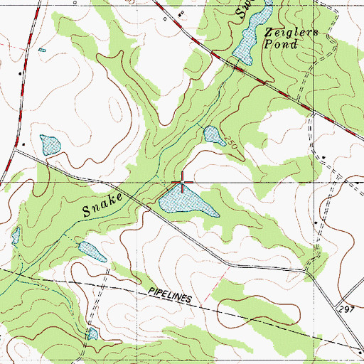 Topographic Map of E A Fogles Pond Dam D-3752, SC