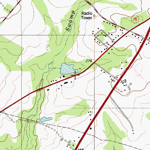 Topographic Map of Aimee Smiths Pond Dam D-3755, SC
